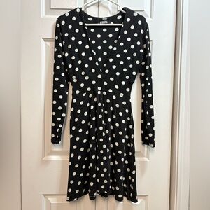 Reformation Polka Dot Black and White Dress